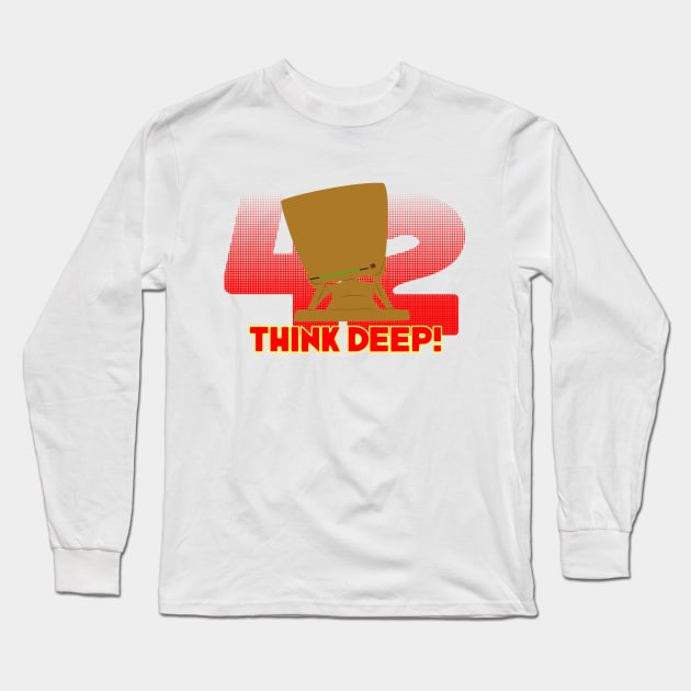 Think Deep 42 Long Sleeve T-Shirt by JSKerberDesigns